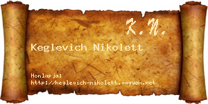 Keglevich Nikolett névjegykártya