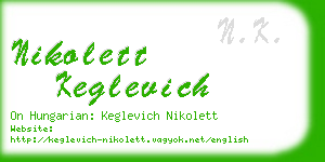 nikolett keglevich business card